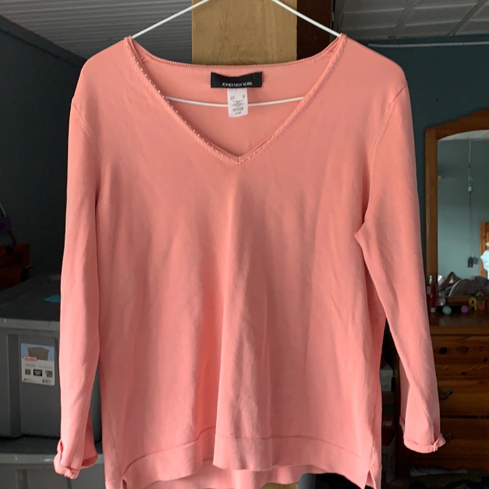 Pink V-Neck Shirt